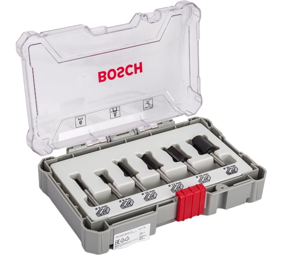 Набор пазовых фрез (6 шт; хвостовик 6 мм) Bosch 2607017465