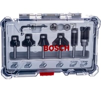 Набор кромочных фрез (6 шт; хвостовик 6 мм) Bosch 2607017468
