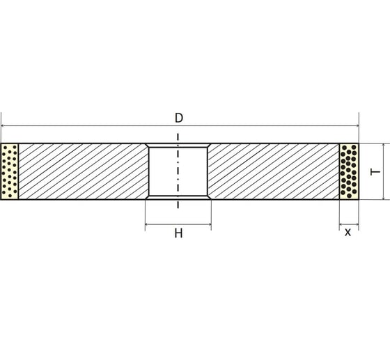 Круг алмазный шлифовальный 1А1 (150x10x5х32 мм, 125/100, АС6 В2-01 100%) КристАл Лтд 31916