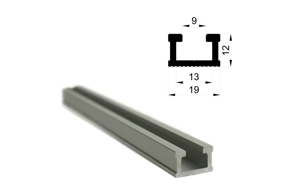 Профиль алюминиевый T-track (0.8 м; 19x12 мм) WOODWORK TR19.080 - выгодная  цена, отзывы, характеристики, фото - купить в Москве и РФ