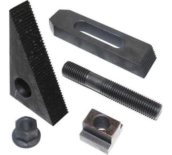 Набор клиновых ступенчатых прижимов из 5-ти предметов, паз 9.7 мм, М8x1.25 мм, L100 мм YT-6001 CNIC 56156 1