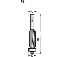 Фреза обгонная чистовая стружка вверх D19 мм, B38 мм, Z2, хвостовик 12 мм WPW FU61902