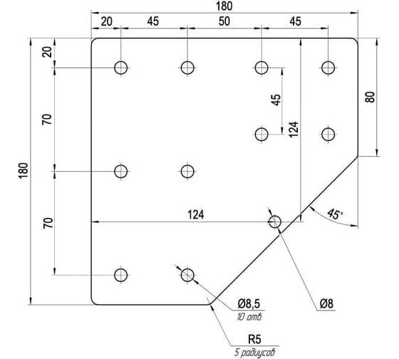 Уголок соединительный 4 шт Алтервиа A00804.24590.4