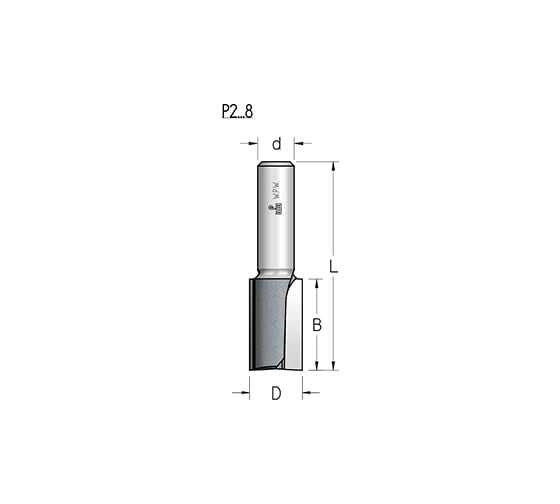 Фреза пазовая D14 мм, B19 мм, Z2, хвостовик 6 мм WPW P231403 1
