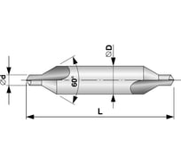 Сверло центровочное DIN 333 А (4.0х56 мм) RUKO 217040