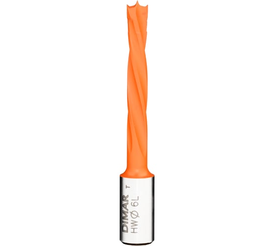 Сверло глухое левое 4 флейты (6x43 мм; L70 мм; хвостовик 10x20 присадка) Dimar 2014407 1