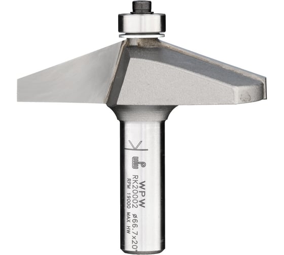 Фреза филенка прямая с подшипником (66.7х27х16х12 мм) WPW RK20002 1