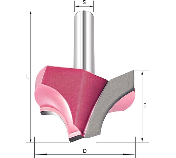 Фреза профильная для фасадов D27xH15xL60 мм, S=12 мм PROCUT 209214P 1