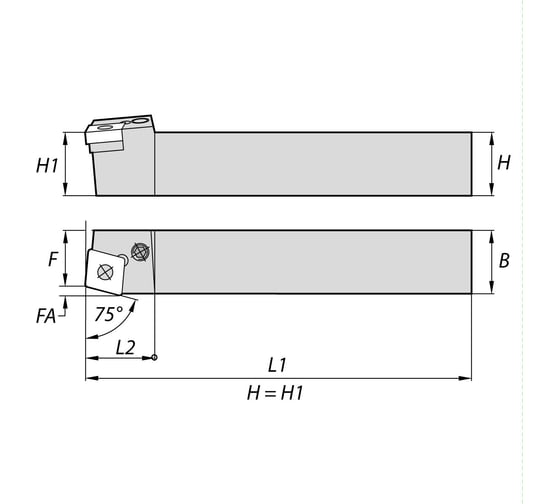 Державка токарная PCBNL2525M12 NORGAU 020010202