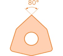 Токарная пластина WNMG080404-PM YBC252 10 шт VereHorn 37658