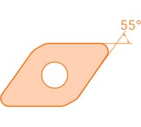 Токарная пластина DNMG110412-DM YBC152F 10 шт VereHorn 36603