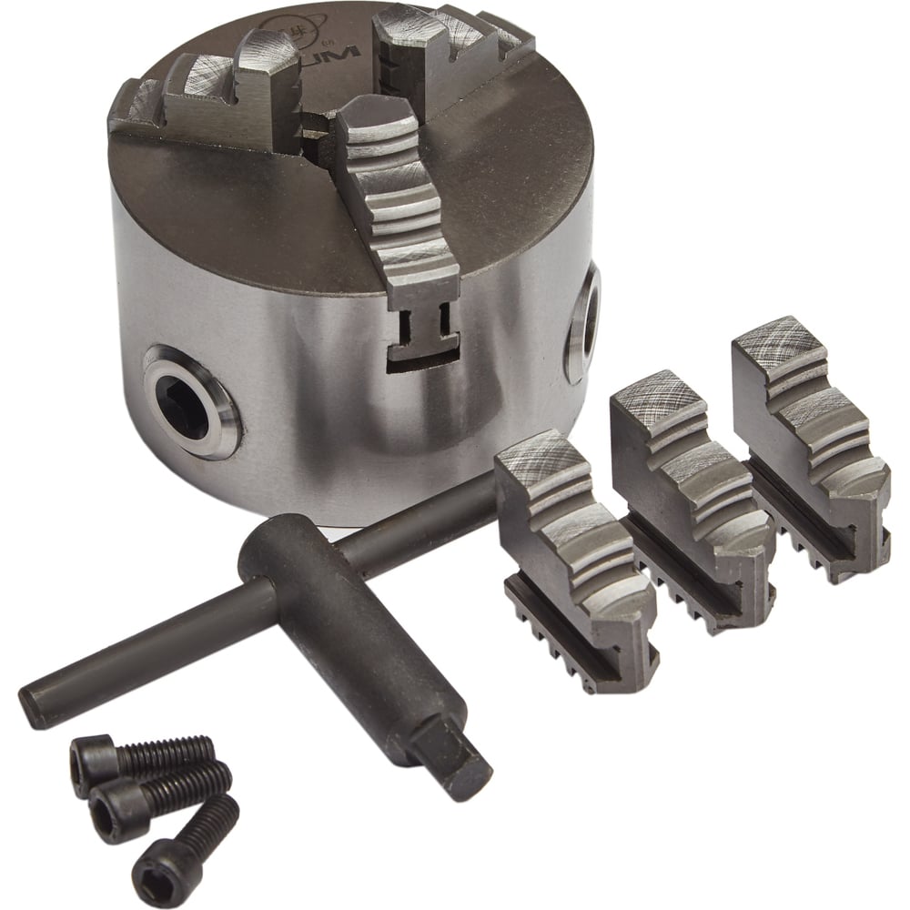 Патрон токарный 7100-0001 K11-80 80 мм, прямые и обратные кулачки YTUM ...