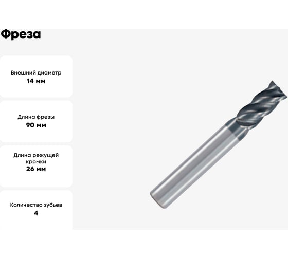 Фреза HF850 MM 14X14X26X83 C45 4F PV300 OSAWA HF850140