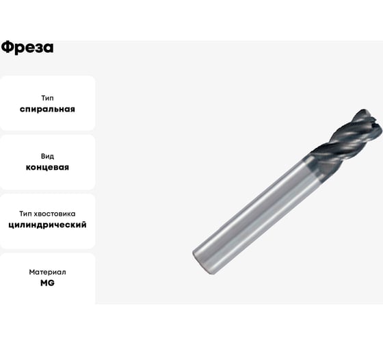 Фреза HF852 MM 10X10X22X72 R1 CR 4F PV300 OSAWA HF85210100
