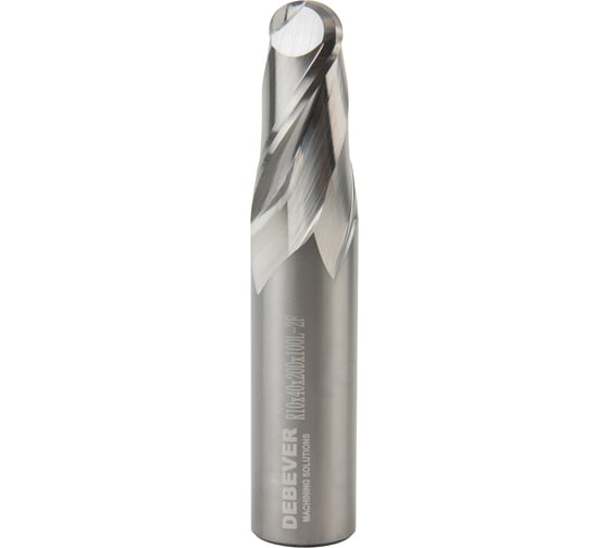 Фреза твердосплавная сферическая, D=20 мм, без покрытия Debever Machining Solutions DB-S-SA20100Z2NC20