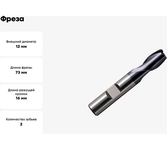 Фреза OSAWA TAWS2 MM 12 CO8% PV200 2F WS TAWS2120