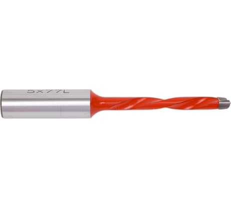 Сверло присадочное усиленное "глухое" (5x77 мм; S=10 мм; LH) ROTIS 412.0577L