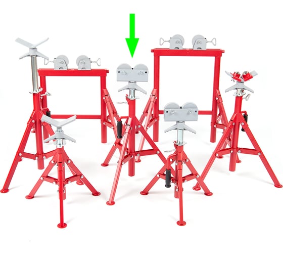 Подставка REDLI для труб с роликовой головкой, высота 810-1420 мм, R-STAND R56672