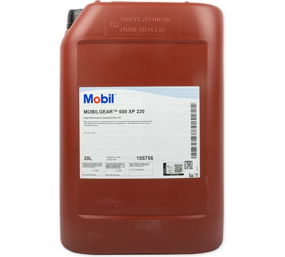 Масло редукторное gear 600 XP 220 20 л MOBIL 155756 1