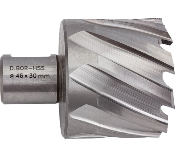 Сверло корончатое HSS по металлу (46х30/63 мм; Weldon 19) D.BOR CD-HSS-030-046-W