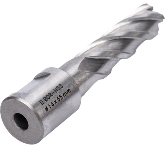 Сверло корончатое HSS по металлу (14х55/88 мм; Weldon 19) D.BOR CD-HSS-055-014-W 1