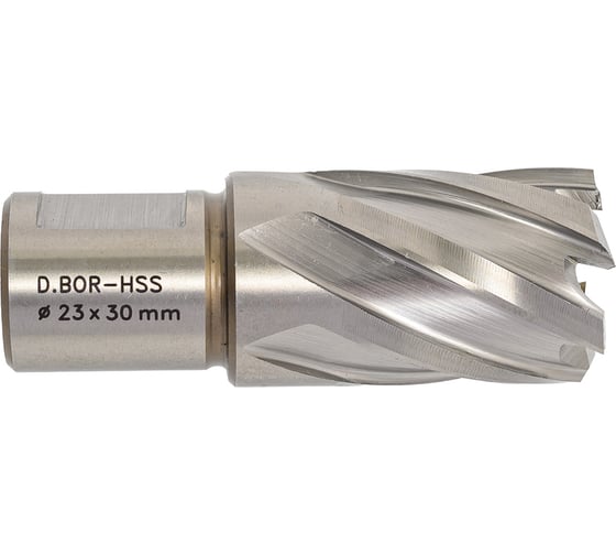 Сверло корончатое HSS по металлу (23х30/63 мм; Weldon 19) D.BOR CD-HSS-030-023-W