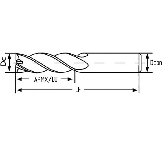 Фреза твердосплавная Эквивалент MH04-P1600A16M35EN-L EMG45