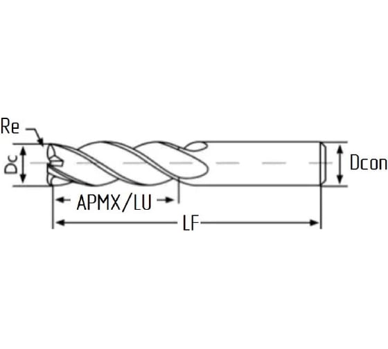 Фреза твердосплавная Эквивалент MH04-S0800A08M3839R05N EMG40