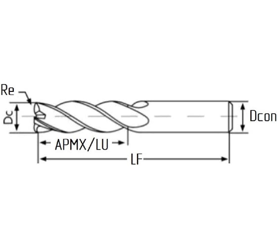 Фреза твердосплавная Эквивалент MH04-M1400A16M4042EN EMG40