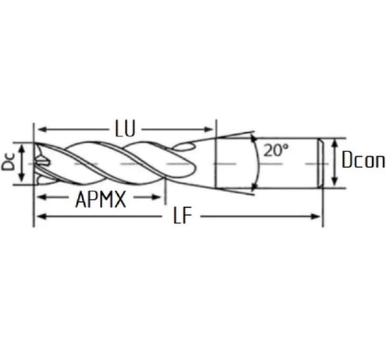 Фреза твердосплавная Эквивалент MH04-MS1600A16M4143EN EMG40