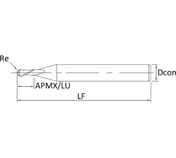 Фреза твердосплавная Эквивалент MH02-P0200C04UL30BN EMG45
