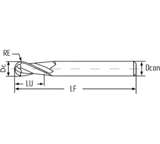 Фреза твердосплавная Эквивалент MH02-N0800A08S30BN-L EMN30