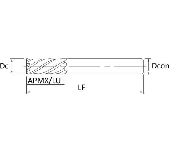 Фреза твердосплавная Эквивалент MH06-P1600A16M45EN EMG45