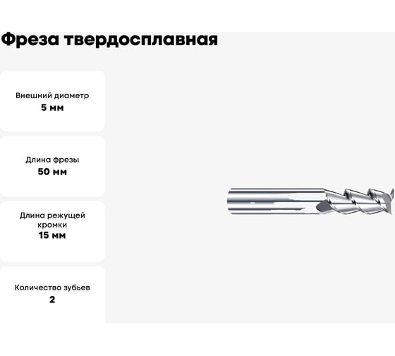Фреза твердосплавная Эквивалент MH02-N0500A05M45EN EMN30