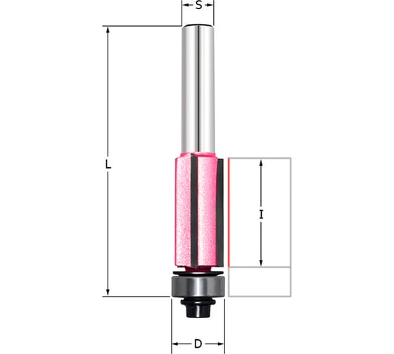 Фреза PROCUT обгонная кромочная Z3 (нижний подшипник) D=16x40x87.5 S=12 151866MBX