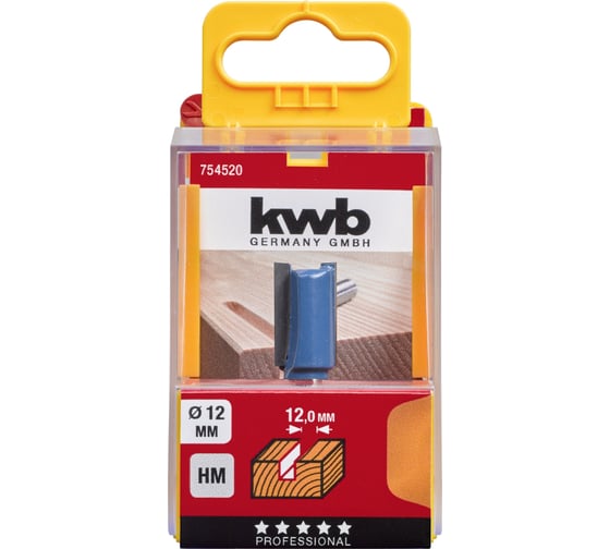 Фреза пазовая HM 12 мм KWB 754520