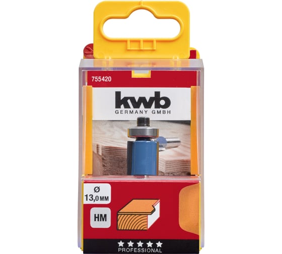 Фреза кромочная с подшипником HM 13 мм KWB 755420