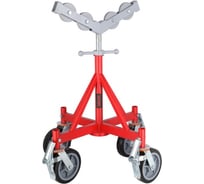 Опора для труб REKON Qattro stand с V-образной роликовой головой, для труб до 900 мм, на колесах, для тяжелых нагрузок HEAVY DUTY (820-1120 мм) 033201