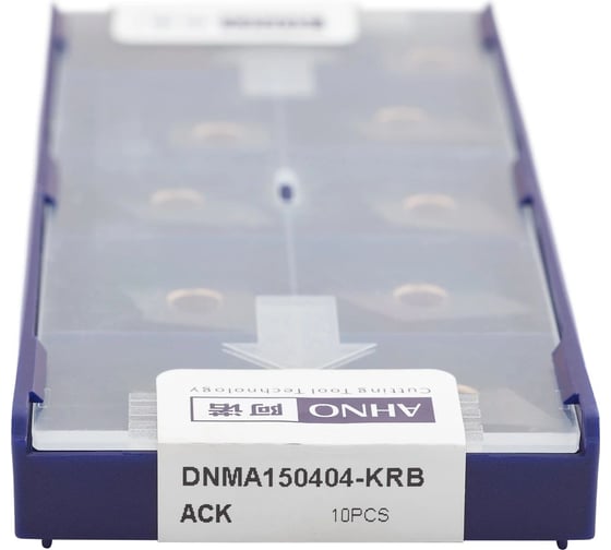 Пластина твердосплавная AHNO ISO DNMA150404-KRB ACK10E по чугуну, чистовая (упаковка 10шт) ah01693у