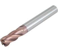 Фреза твердосплавная радиусная AHNO 10мм, L=75, l=25, хв=10, Z4, 35 градусов, по стали, нержавеющей стали, чугуну, с радиусной фаской BRGM-4R-D10.0R2.0 ah02238