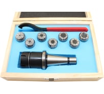 Патрон цанговый CNIC с хв-ком 7:24-30 исп.1 с набором цанг ER25 из 7шт 4-16мм 74691