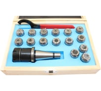 Патрон цанговый CNIC с хв-ком 7:24-30 исп.1 с набором цанг ER25 из 15шт 2-16мм 74692