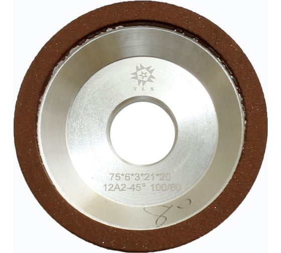 Круг алмазный TLX 12А2-45град, 75x6х3x21x20, SSD-2АС4, 100/80, 100 В2-01 17,2 карат 75000