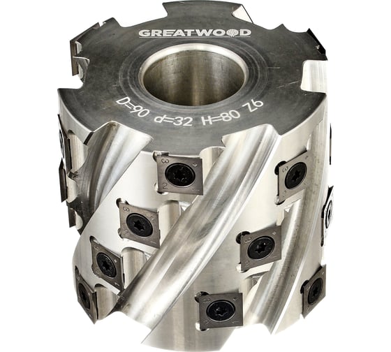 Фреза со сменными ножами Greatwood HW шейпер 90 32 80 z6 фрезер TL20265