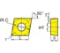 Пластина твердосплавная ZCC-CT 10 шт CCMT060204-AHF YBS103 2