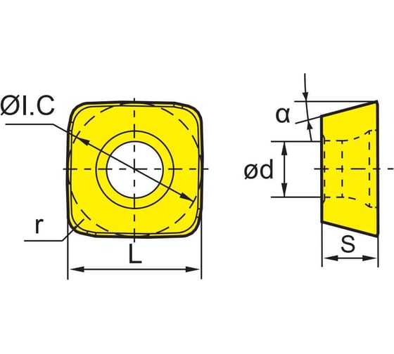 Пластина твердосплавная ZCC-CT 10 шт SDMT120412-DM YBG205