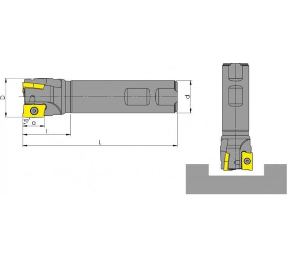 Фреза концевая VORGEN SPAP1135 S02 16х16х120 мм 4687205397812