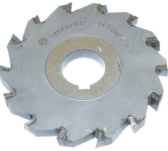 Фреза дисковая TLX 3-х сторонняя 125x12x32, Z=14 Т15К6 с разнонаправл.зубьями 75072 1