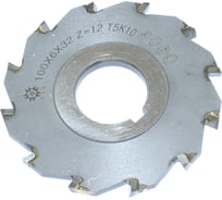 Фреза дисковая TLX 3-х сторонняя 100x6х32, Z=12 Т5К10 с разнонаправл.зубьями 75079