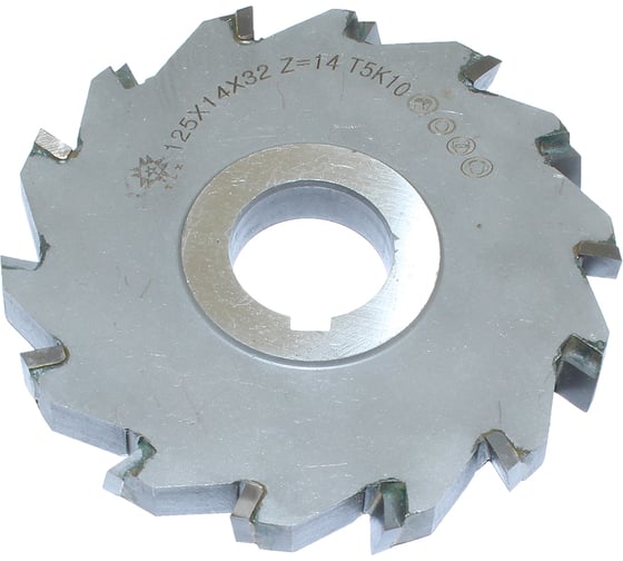 Фреза дисковая TLX 3-х сторонняя 125x14x32, Z=14 Т5К10 с разнонаправл.зубьями 75084
